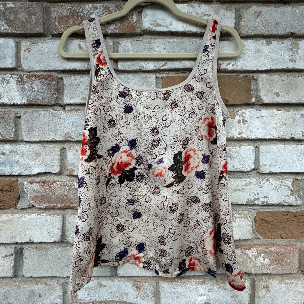 Lovely Girl Open Back Floral Tank Top
